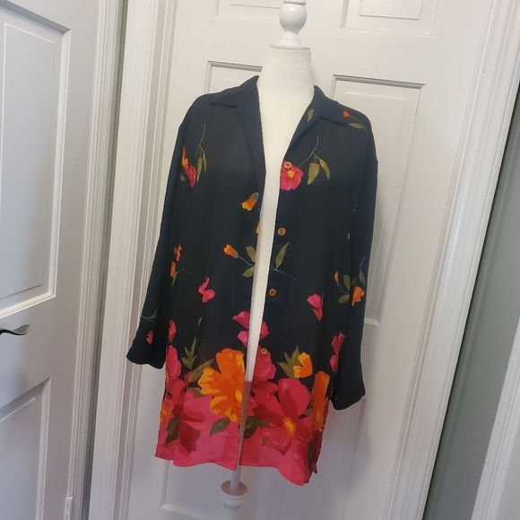 Cole Of California Beach Coverup/Blouse Size Medium, Resortwear - Picture 1 of 11